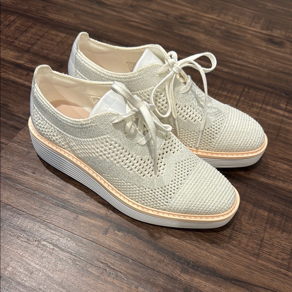 Cole Haan platform wingtip Oxford